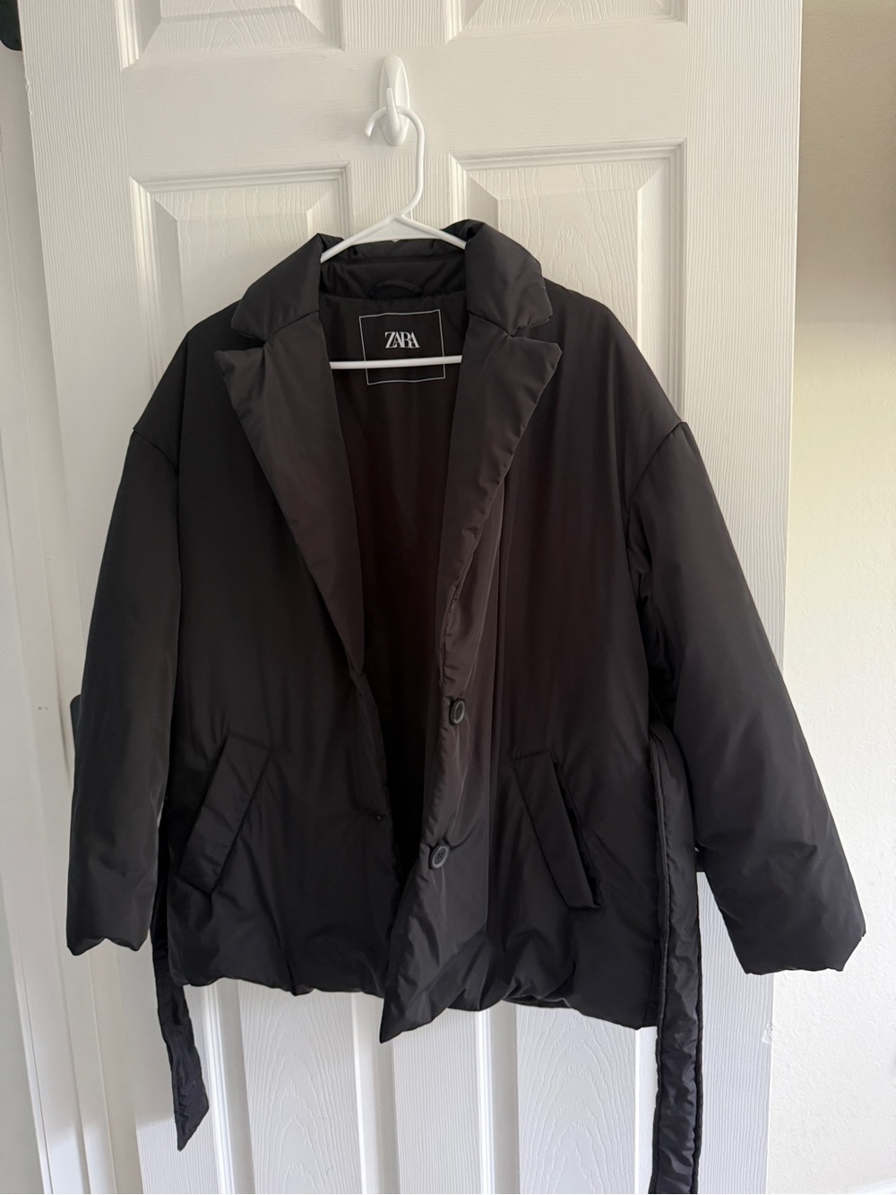 Zara Tie Waist Puffer